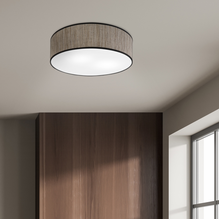 Plafonsko svetlo SIRJA 2xE27/15W/230V prečnika 45 cm braon