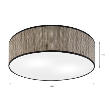 Plafonsko svetlo SIRJA 2xE27/15W/230V prečnika 45 cm braon