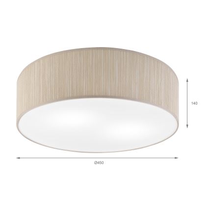 Plafonsko svetlo SIRJA 2xE27/15W/230V Ø 45 cm bež