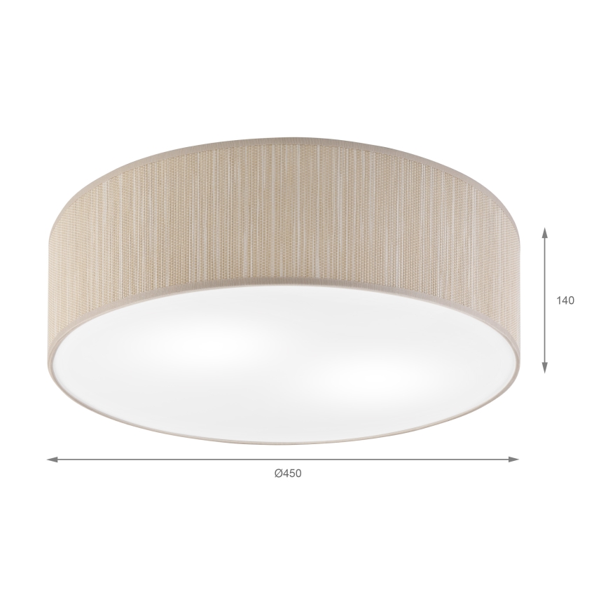 Plafonsko svetlo SIRJA 2xE27/15W/230V Ø 45 cm bež