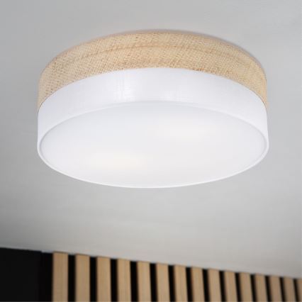 Plafonsko svetlo SIRJA BOHO 2xE27/15W/230V prečnik 45 cm bež/bela