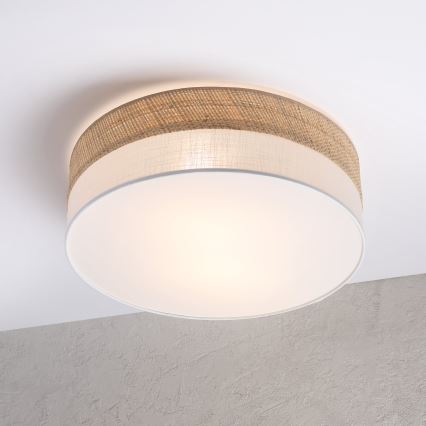 Plafonsko svetlo SIRJA BOHO 2xE27/15W/230V prečnik 45 cm bež/bela
