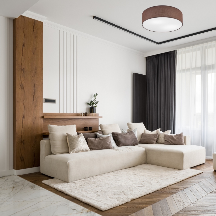 Plafonsko svetlo SIRJA DOUBLE 4xE27/15W/230V, prečnik 45 cm, braon