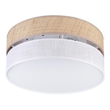Plafonsko svetlo SIRJA DOUBLE BOHO 2xE14/15W/230V, prečnik 35 cm, bež/bela