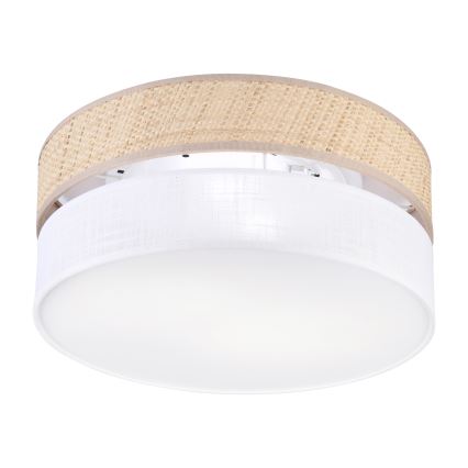 Plafonsko svetlo SIRJA DOUBLE BOHO 2xE14/15W/230V, prečnik 35 cm, bež/bela