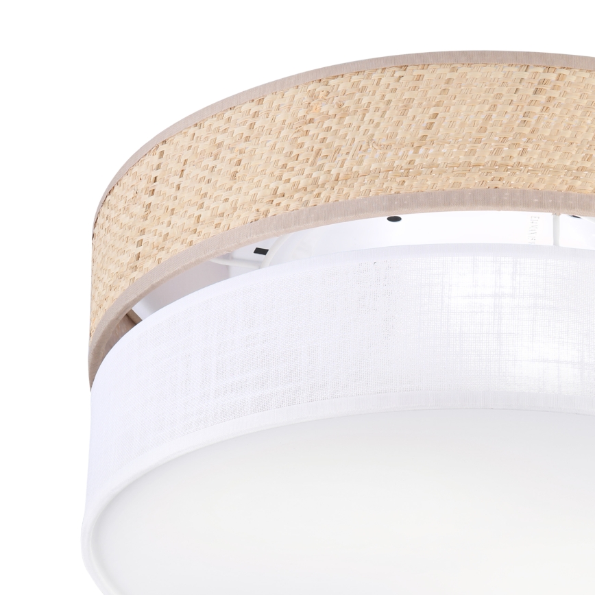 Plafonsko svetlo SIRJA DOUBLE BOHO 2xE14/15W/230V, prečnik 35 cm, bež/bela