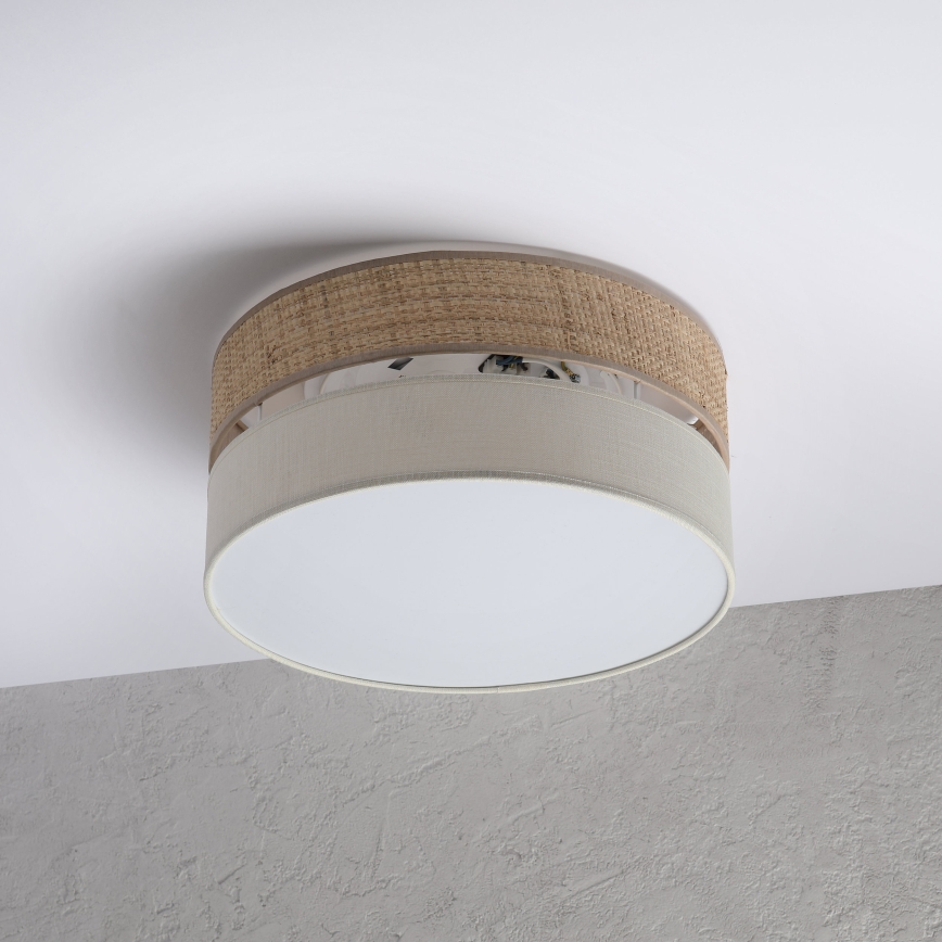 Plafonsko svetlo SIRJA DOUBLE BOHO 2xE14/15W/230V prečnik 35 cm bež/krem