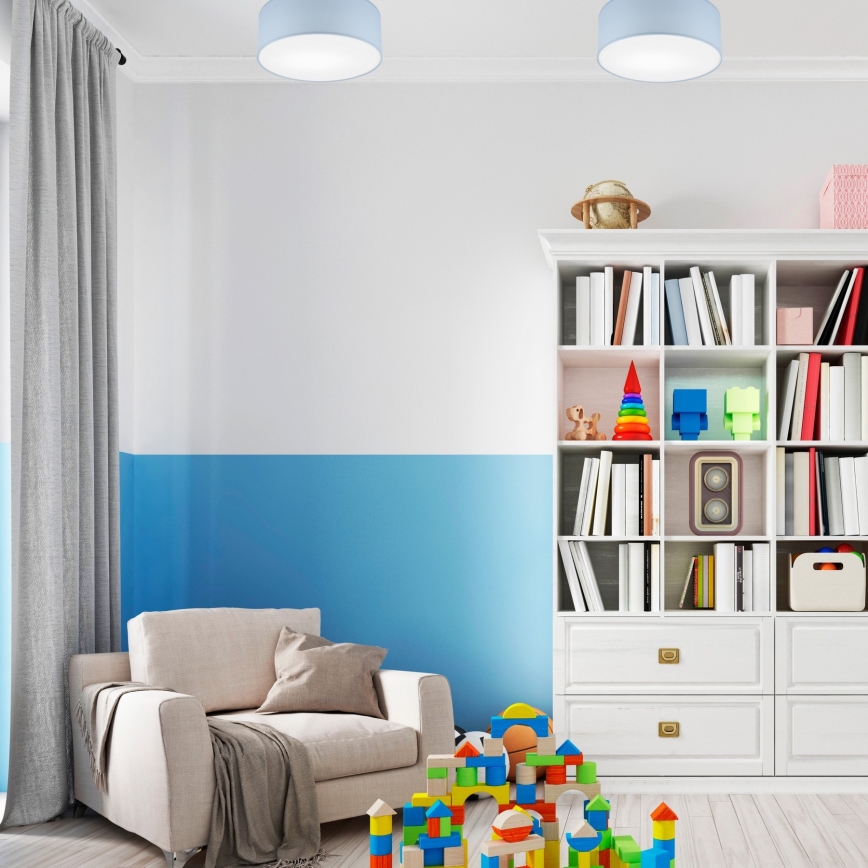 Plafonsko svetlo SIRJA PASTEL 1xE27/60W/230V fi 35 cm plavo