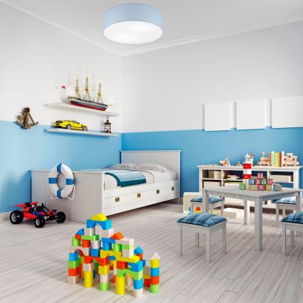 Plafonsko svetlo SIRJA PASTEL 2xE27/15W/230V prečnika 45 cm plavo