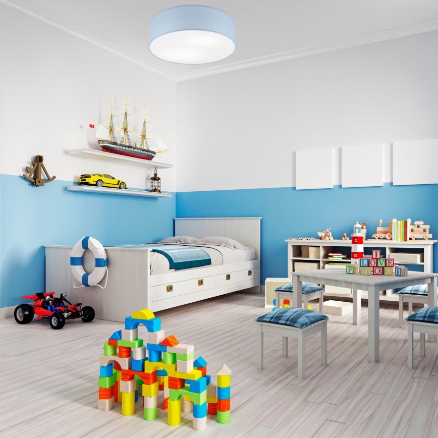 Plafonsko svetlo SIRJA PASTEL 2xE27/15W/230V prečnika 45 cm plavo