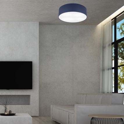 Plafonsko svetlo SIRJA PASTEL DOUBLE 4xE27/15W/230V prečnika 45 cm tamnoplava