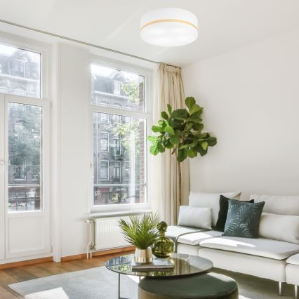 Plafonsko svetlo SIRJA STRIPE 4xE27/15W/230V prečnik 45 cm belo