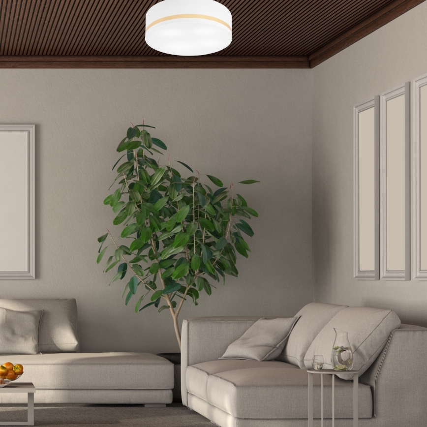 Plafonsko svetlo SIRJA STRIPE 4xE27/15W/230V prečnik 45 cm belo