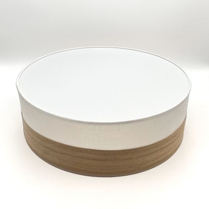 Plafonsko svetlo SIRJA WOOD 2xE27/15W/230V prečnik 45 cm bela/hrast