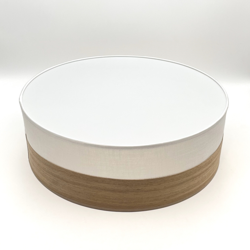 Plafonsko svetlo SIRJA WOOD 2xE27/15W/230V prečnik 45 cm bela/hrast