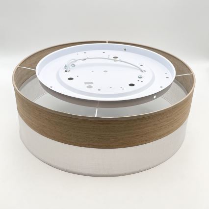 Plafonsko svetlo SIRJA WOOD 2xE27/15W/230V prečnik 45 cm bela/hrast