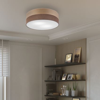 Plafonsko svetlo SIRJA WOOD 2xE27/15W/230V Ø 45 cm braon/hrast