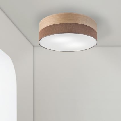 Plafonsko svetlo SIRJA WOOD 2xE27/15W/230V Ø 45 cm braon/hrast