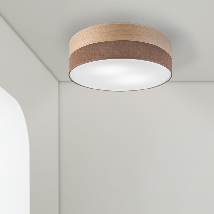 Plafonsko svetlo SIRJA WOOD 2xE27/15W/230V Ø 45 cm braon/hrast