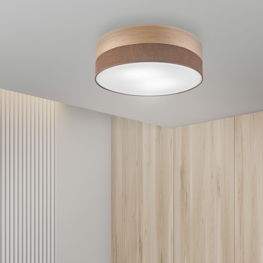 Plafonsko svetlo SIRJA WOOD 2xE27/15W/230V Ø 45 cm braon/hrast