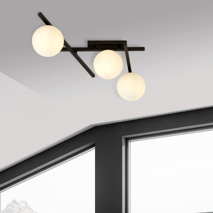 Plafonsko svetlo SMART 3xE14/10W/230V crno/belo
