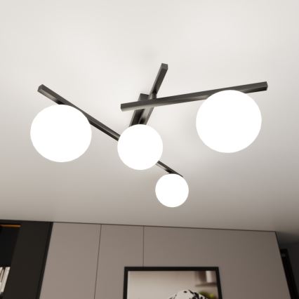 Plafonsko svetlo SMART 4xE14/10W/230V crno/belo