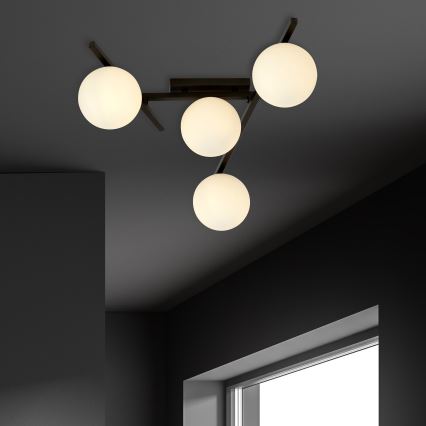 Plafonsko svetlo SMART 4xE14/10W/230V crno/belo