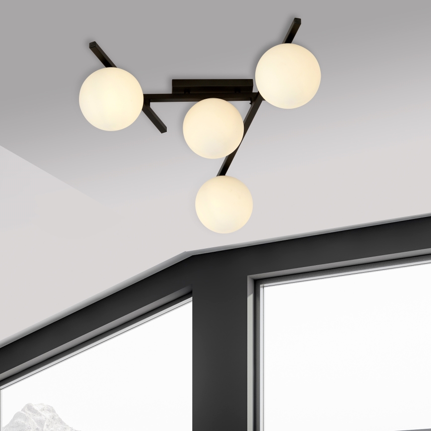 Plafonsko svetlo SMART 4xE14/10W/230V crno/belo