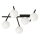 Plafonsko svetlo SMART 5xE14/10W/230V crno/belo