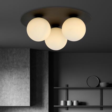 Plafonsko svetlo SOLAR 3xE14/10W/230V crna/bela