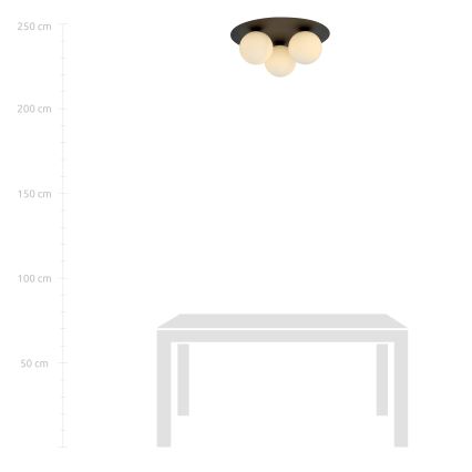 Plafonsko svetlo SOLAR 3xE14/10W/230V crna/bela