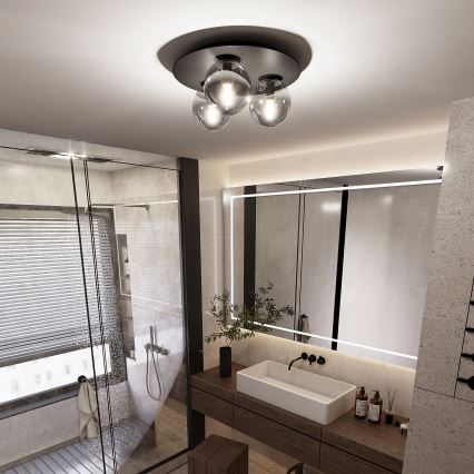 Plafonsko svetlo SOLAR 3xE14/10W/230V crno/sivo