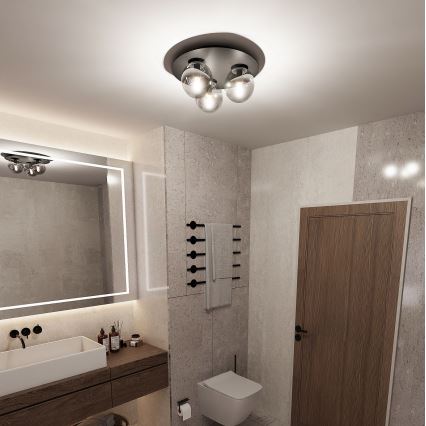 Plafonsko svetlo SOLAR 3xE14/10W/230V crno/sivo