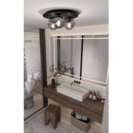 Plafonsko svetlo SOLAR 3xE14/10W/230V crno/sivo