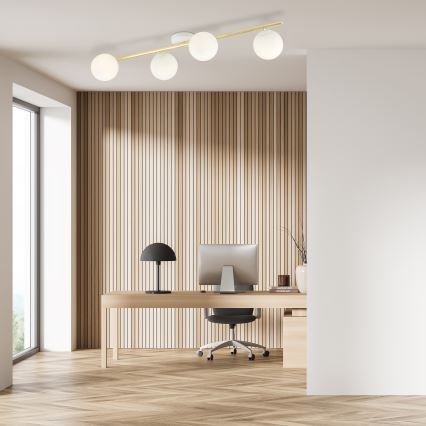 Plafonsko svetlo SPLENDI 4xE14/10W/230V bela/zlatna