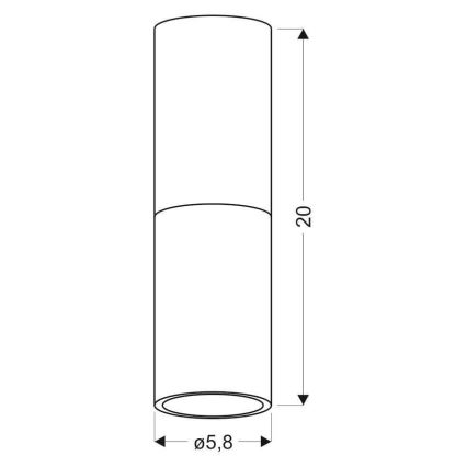 Plafonsko svetlo TUBA 1xGU10/15W/230V