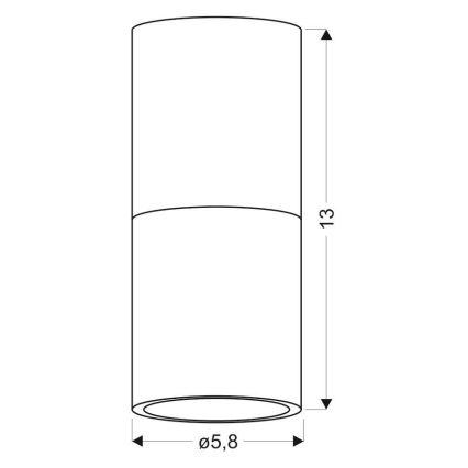 Plafonsko svetlo TUBA 1xGU10/50W/230V belo