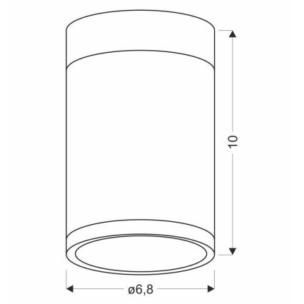 Plafonsko svetlo TUBA GU10/15W/230V