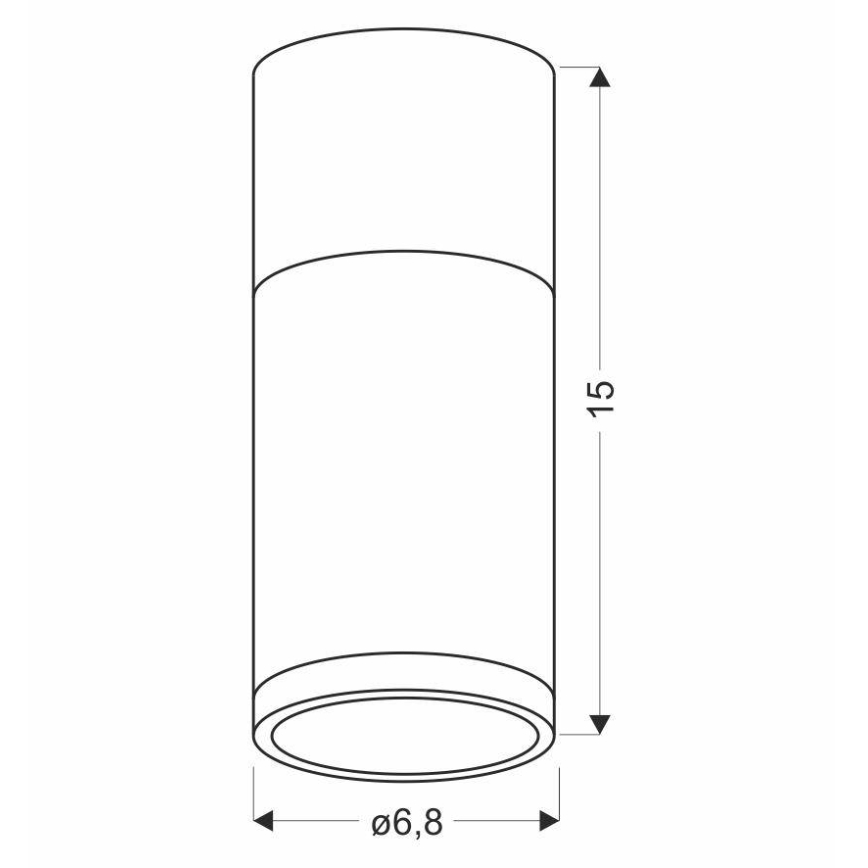 Plafonsko svetlo TUBA GU10/15W/230V