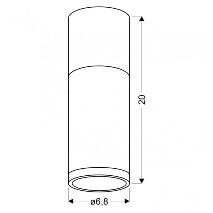 Plafonsko svetlo TUBA GU10/15W/230V