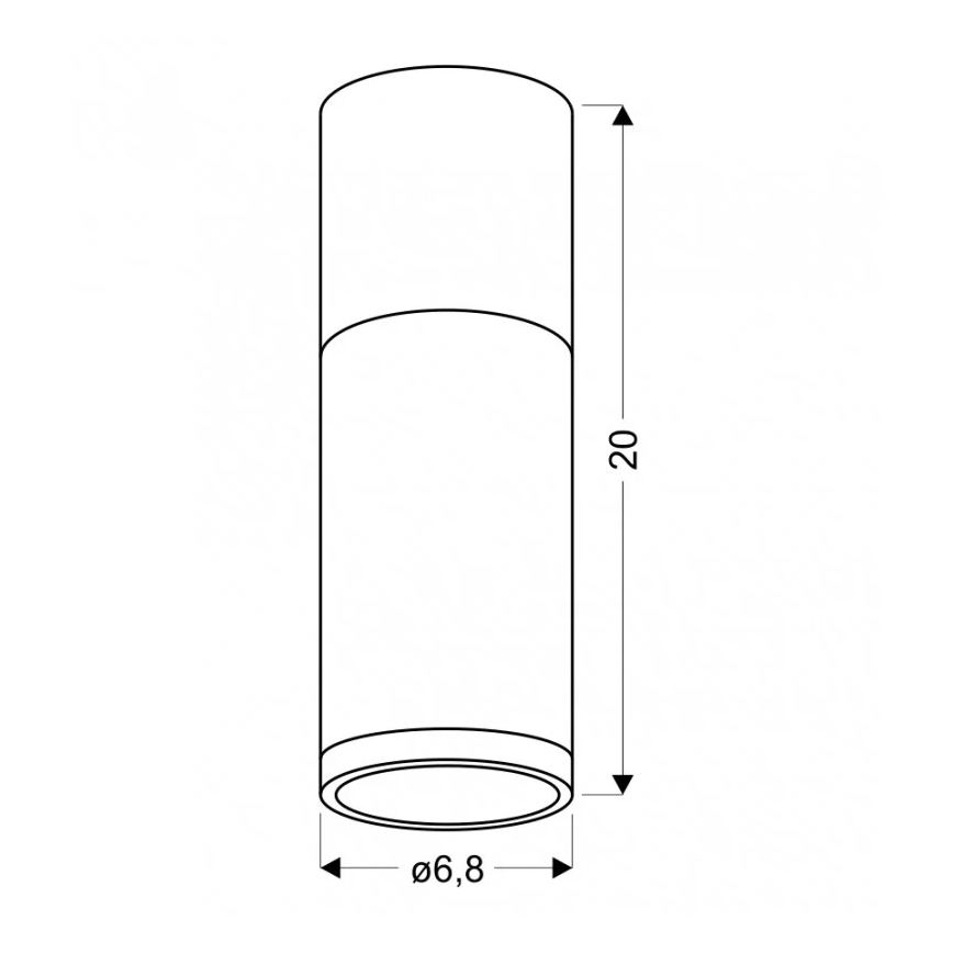 Plafonsko svetlo TUBA GU10/15W/230V