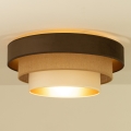 Plafonsko svetlo WENTA 1xE27/60W/230V, prečnik 50 cm, smeđa/juta/bež