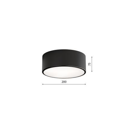 Plafonsko svetlo za kupatilo CLEO 1xE27/24W/230V, prečnik 20 cm, crno, IP54