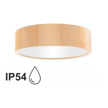Plafonsko svetlo za kupatilo CLEO 2xE27/24W/230V IP54, prečnik 27,5 cm, borovina