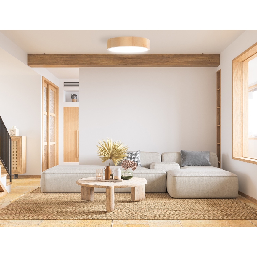 Plafonsko svetlo za kupatilo CLEO 2xE27/24W/230V IP54, prečnik 27,5 cm, borovina