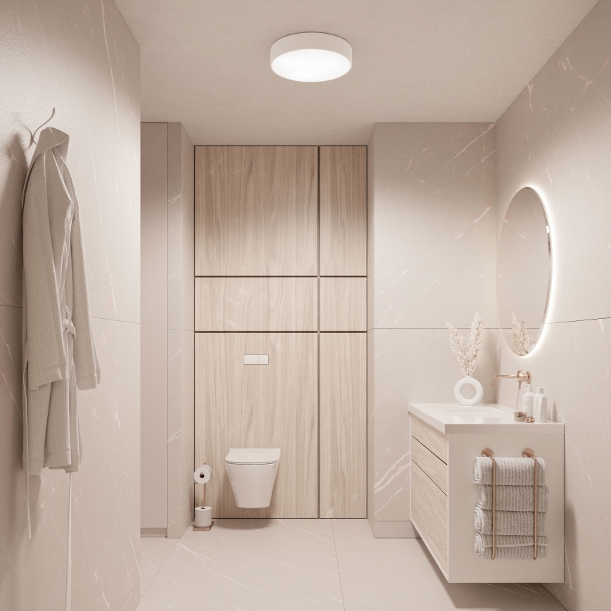 Plafonsko svetlo za kupatilo CLEO 2xE27/24W/230V prečnika 30 cm belo IP54