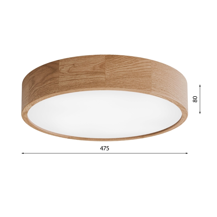 Plafonsko svetlo za kupatilo CLEO 4xE27/24W/230V IP54 pr. 47,5 cm hrast