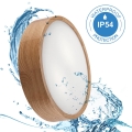 Plafonsko svetlo za kupatilo OAK 3xE27/15W/230V hrast prečnik 37 cm IP54