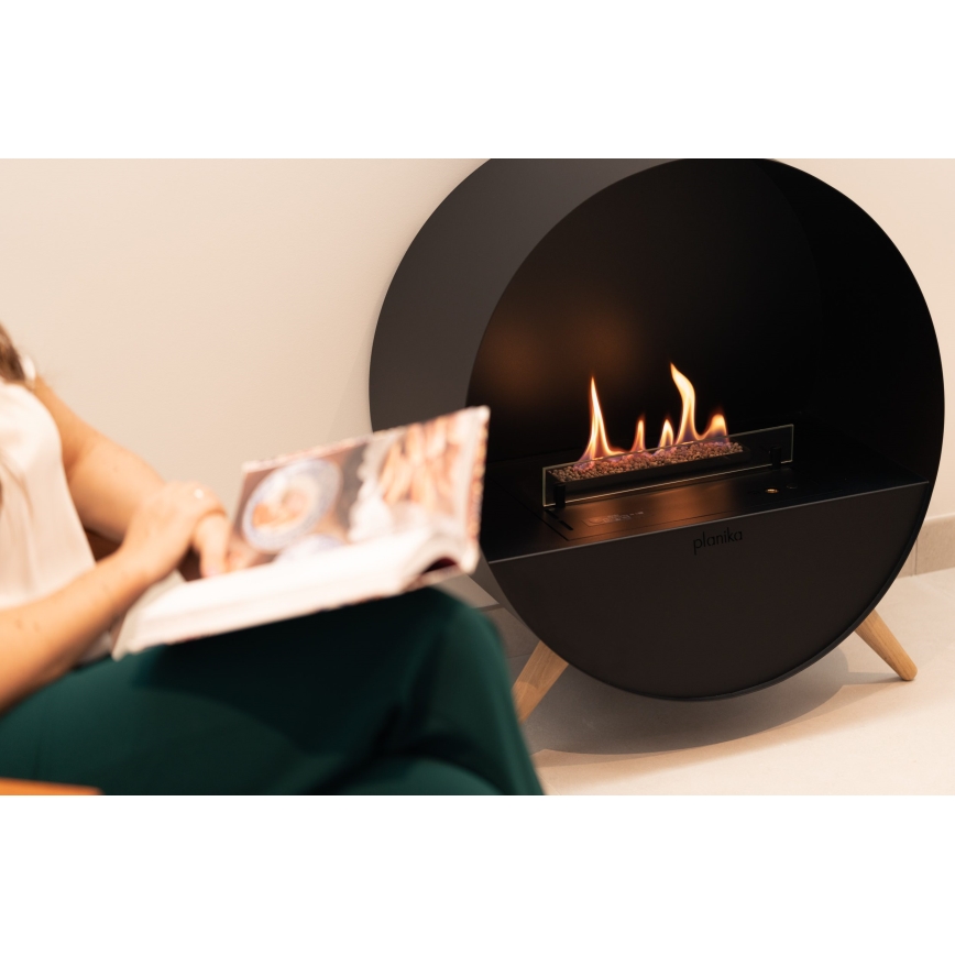 Planika - BIO kamin s daljinskim upravljačem 72,6x65 cm 2,5kW/230V crna