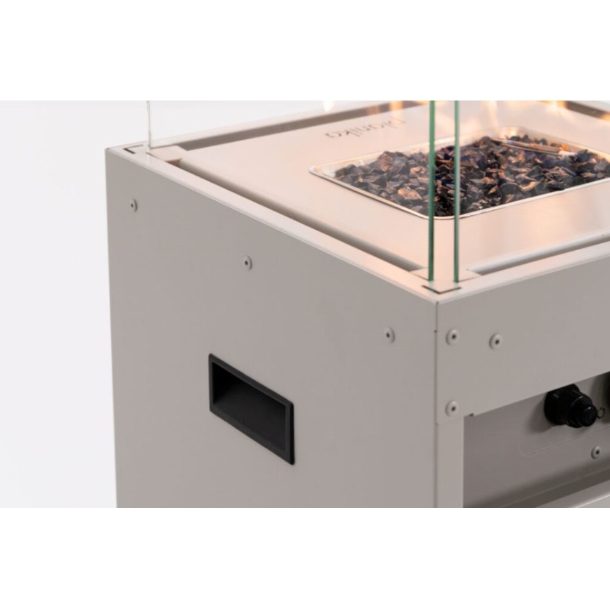 Planika - Spoljni gasni kamin 142x36 cm 8kW 1xAAA beo + zaštitni pokrivač